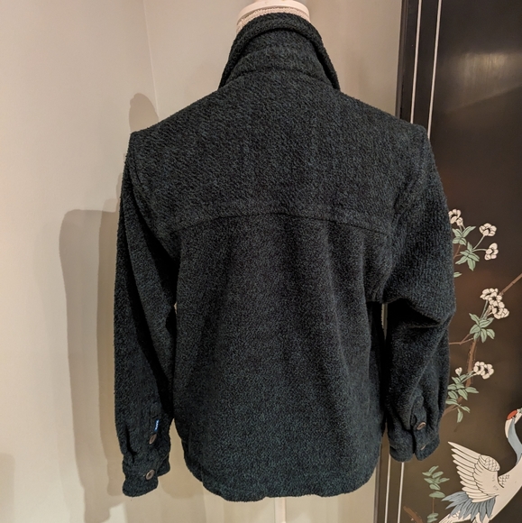 Kavu Women's Large Acacia Cotton Shacket Shirt Jacket Short Length Dark Green - Picture 5 of 11